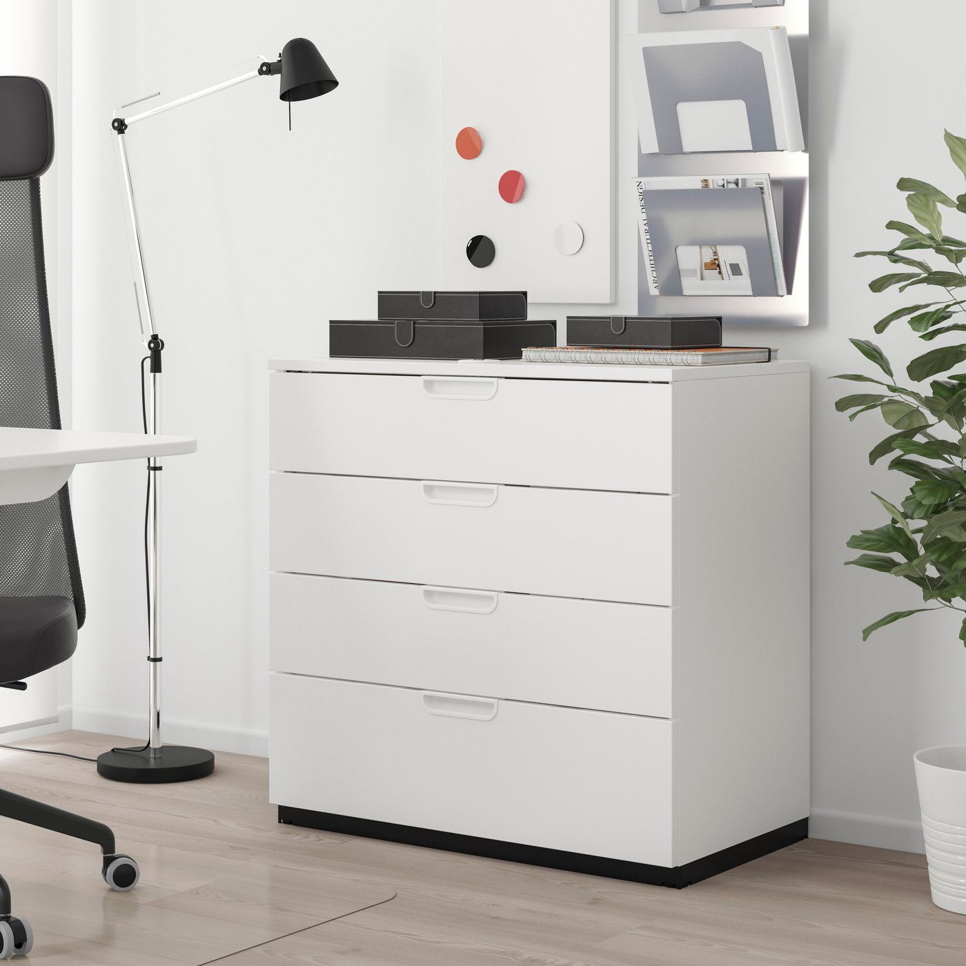 A white GALANT drawer unit