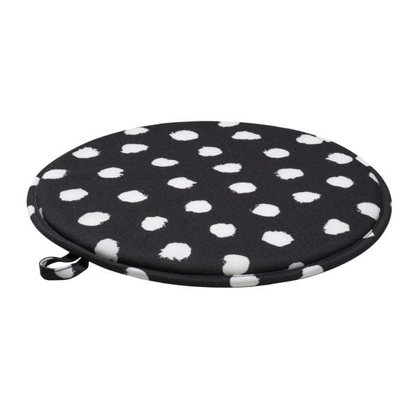 A black/white ÄNGSFRÄKEN chair pad