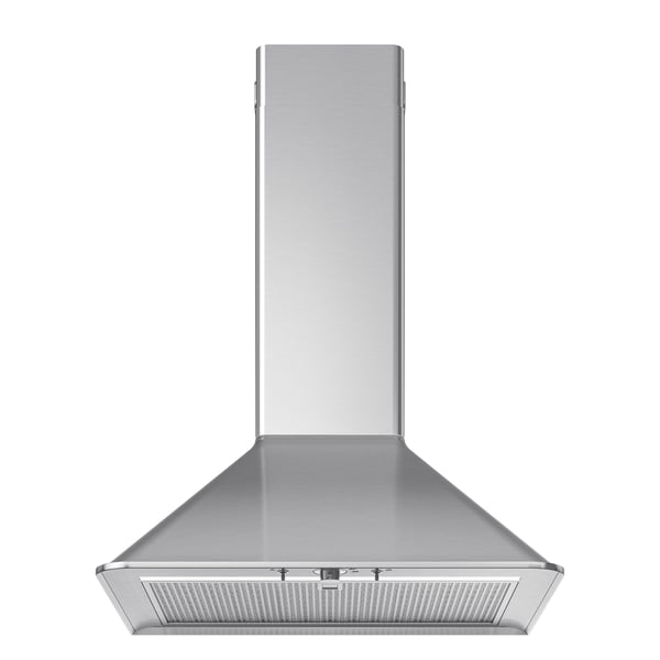 A stainless steel MATTRADITION wall mounted extractor hood in the NA
