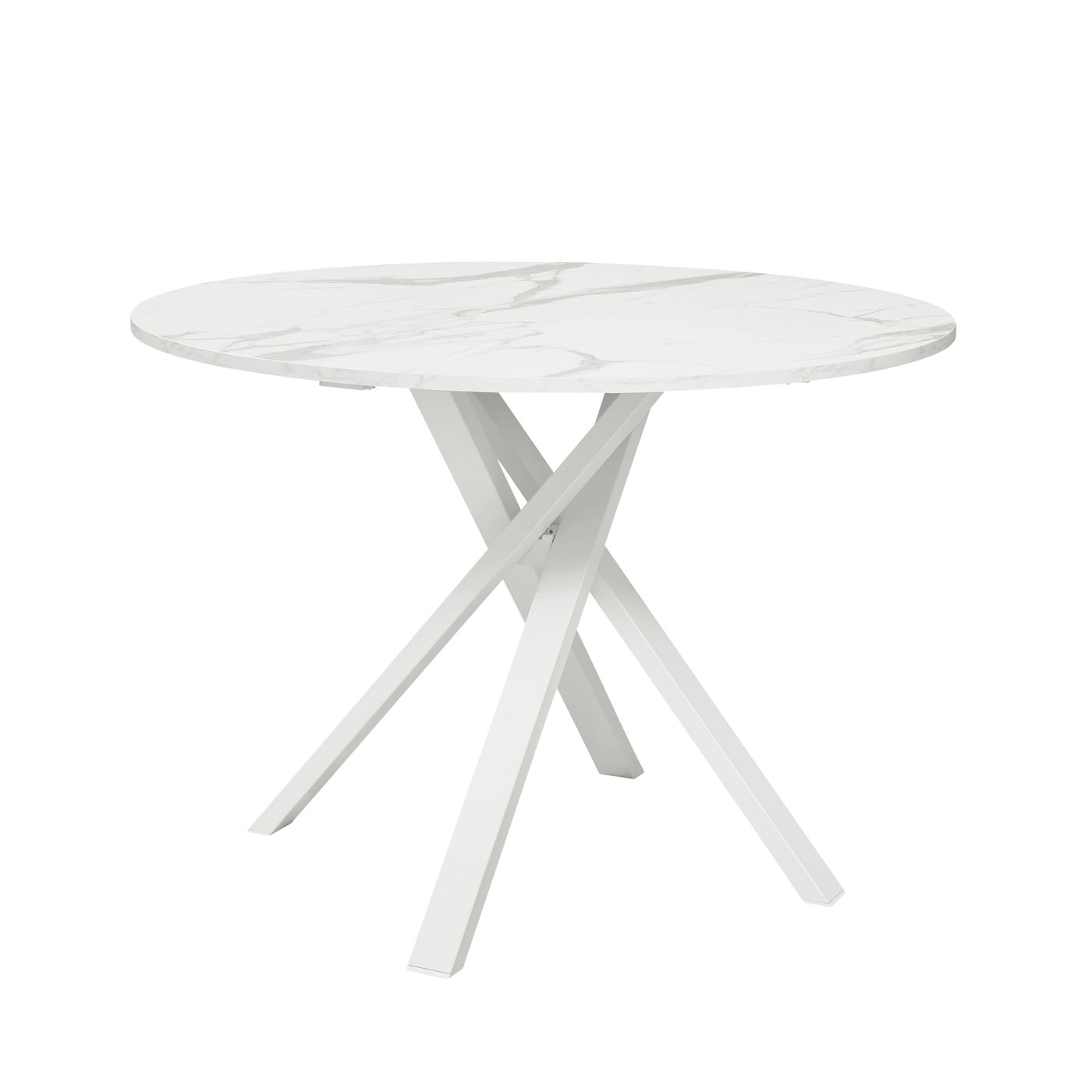 IKEA MARIEDAMM bord, vit marmormönstrad, 105 cm