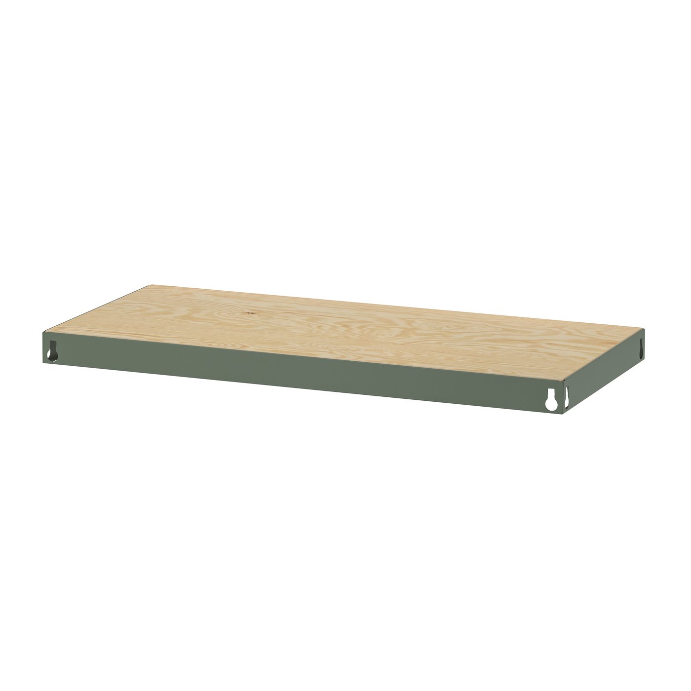 IKEA BROR hyllplan, grågrön/furuplywood, 84x39 cm