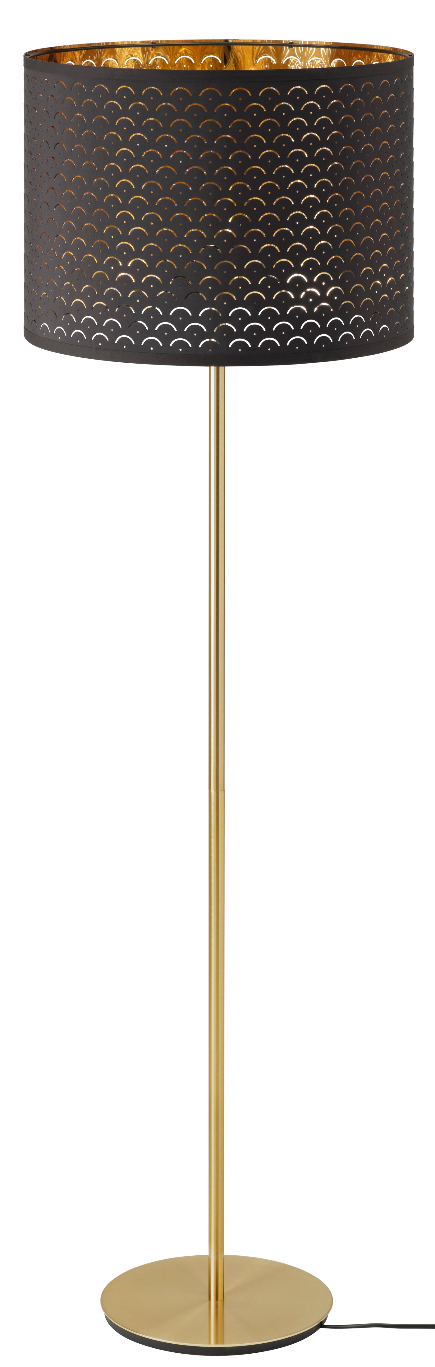 IKEA NYMÖ / SKAFTET golvlampa, svart mässing/mässing