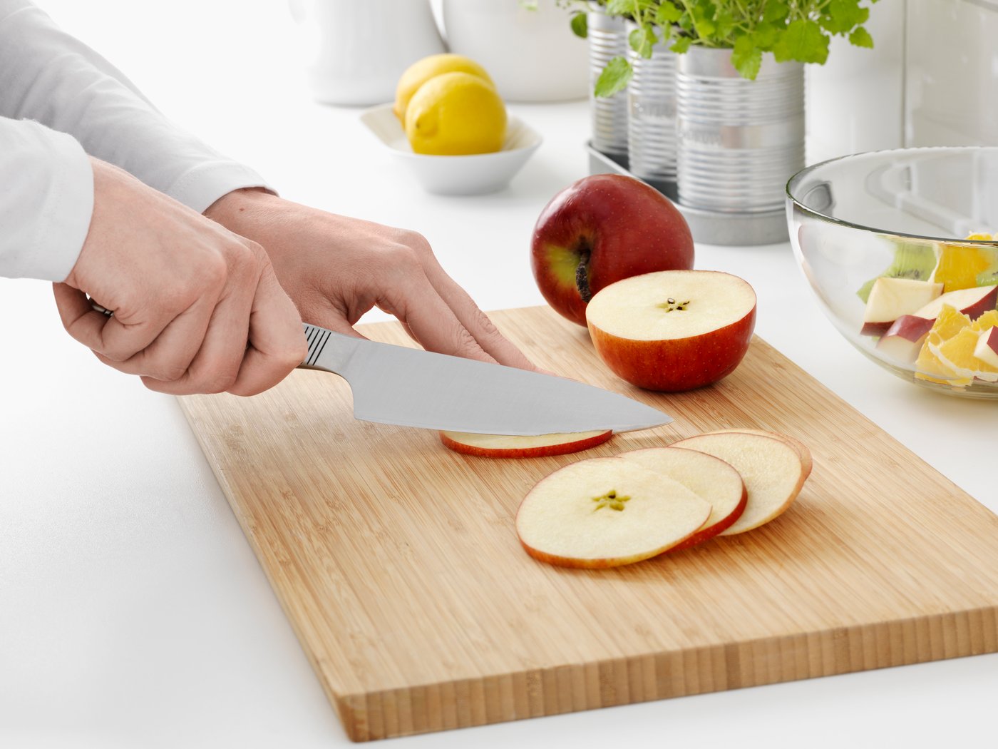 A stainless steel IKEA 365+ utility knife