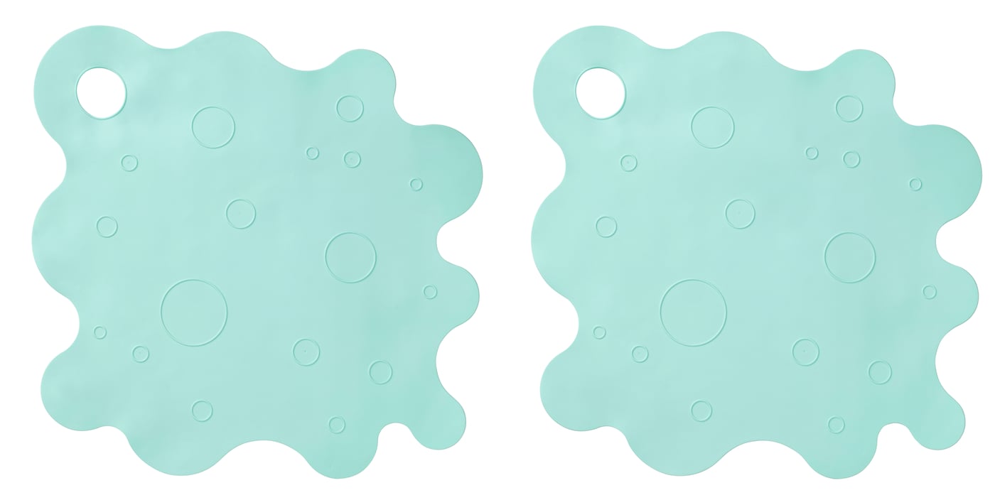 IKEA - TRAMPSJÖN Badewannenmatte, helltürkis 43x43 cm