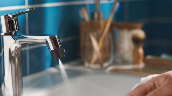An ÅBÄCKEN mist nozzle for mixer tap