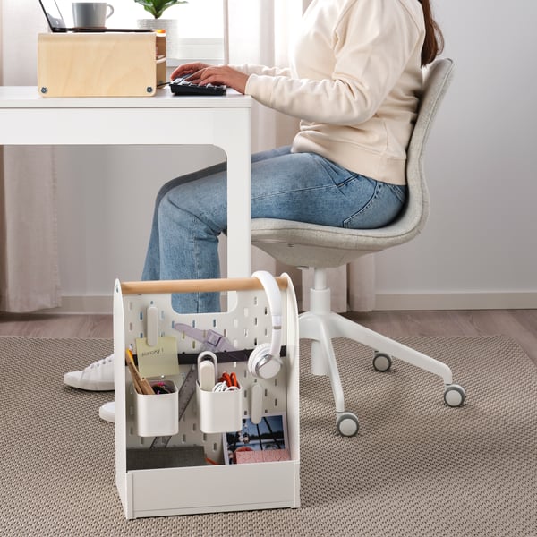 A white VATTENKAR desk organiser