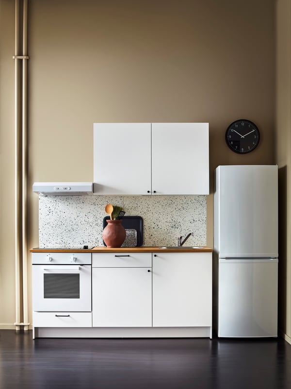 A white LAGAN fridge/freezer A+