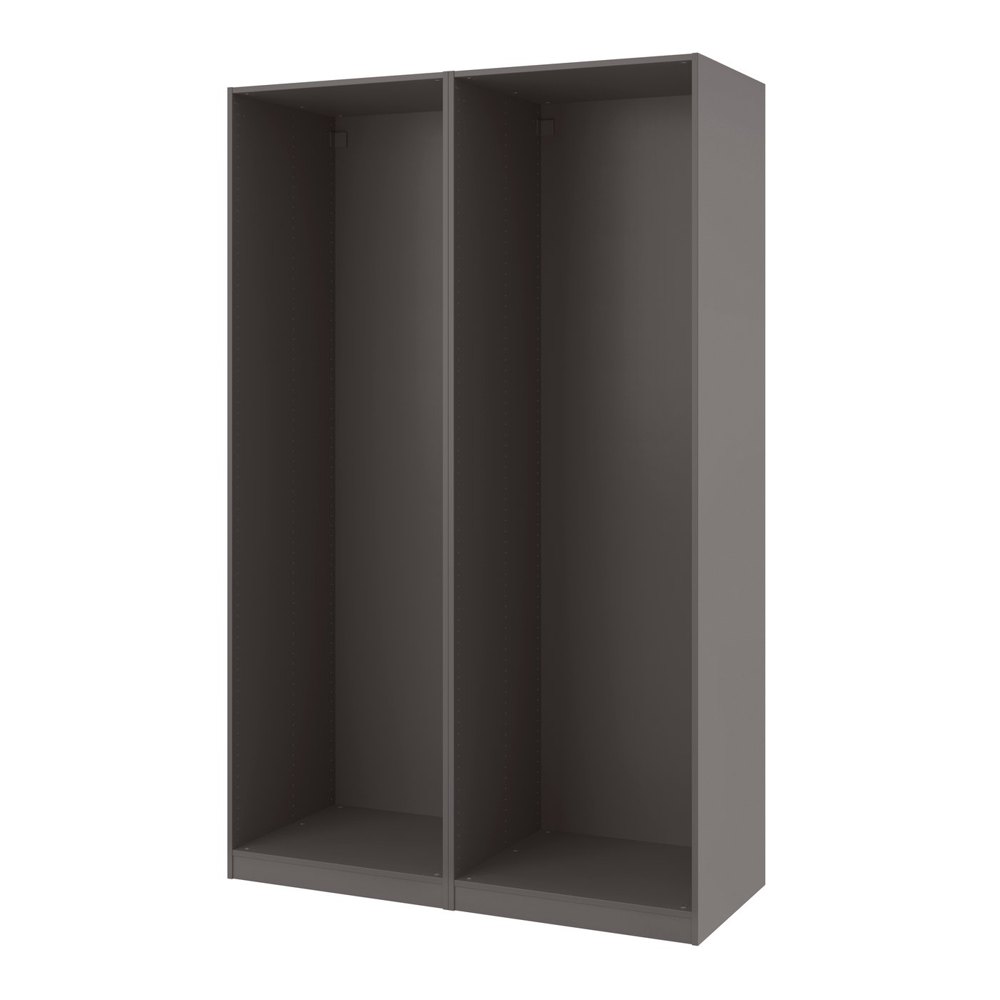 IKEA PAX 2 garderobsstommar, mörkgrå, 150x58x236 cm