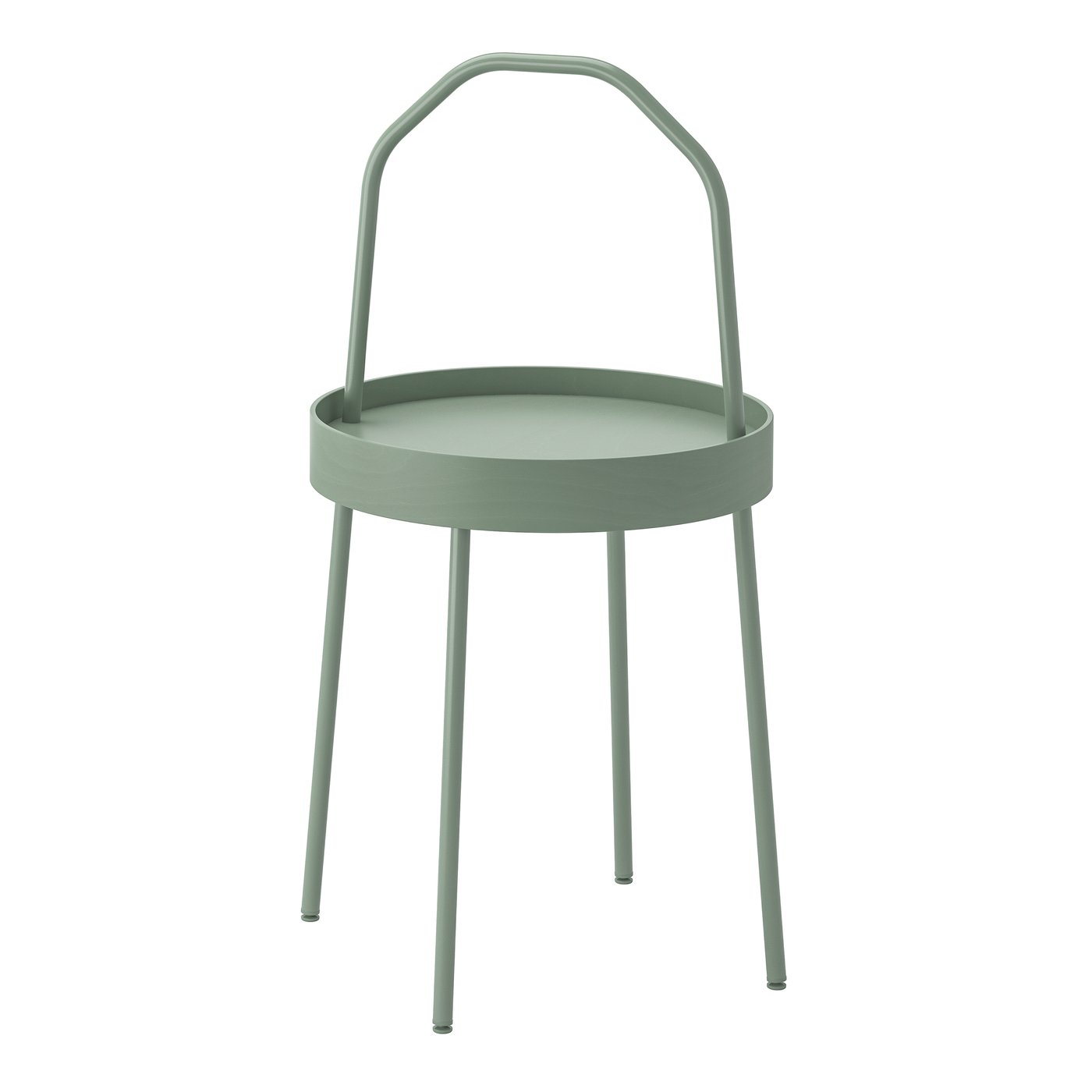 IKEA BURVIK sidobord, ljus grågrön, 38 cm