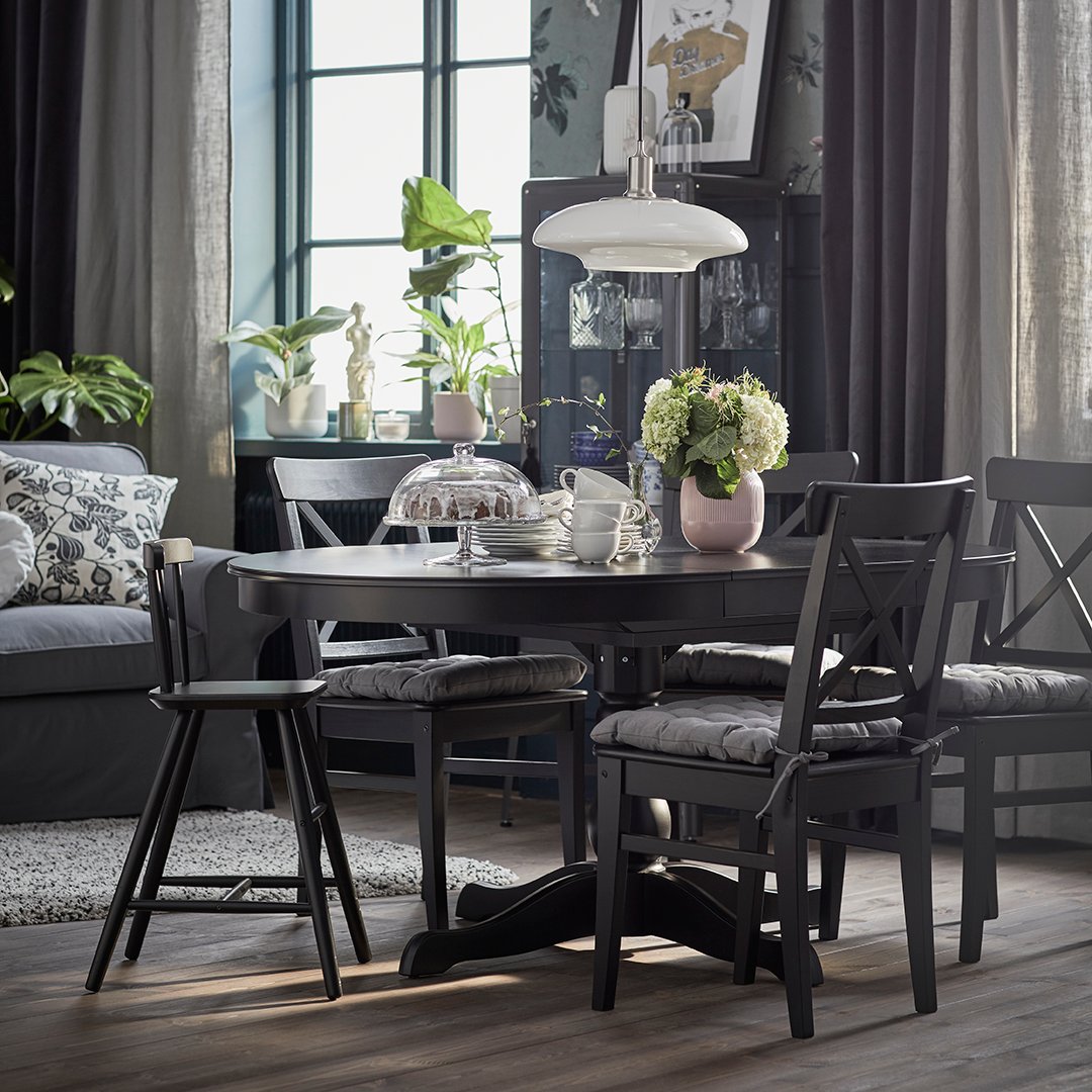 A nickel-plated/opal white glass TÄLLBYN pendant lamp