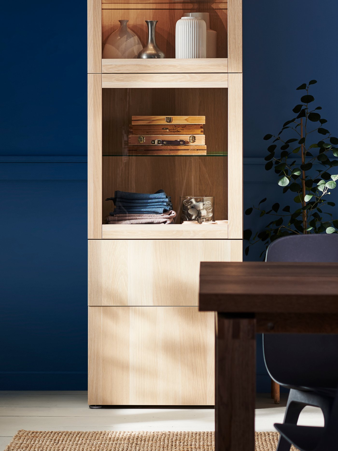 combinaison rangement ptes vitrées