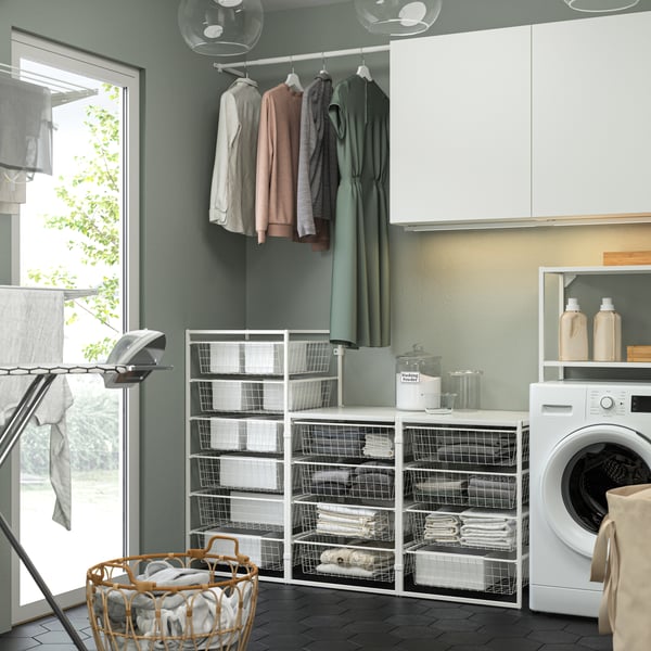 A white JONAXEL storage combination