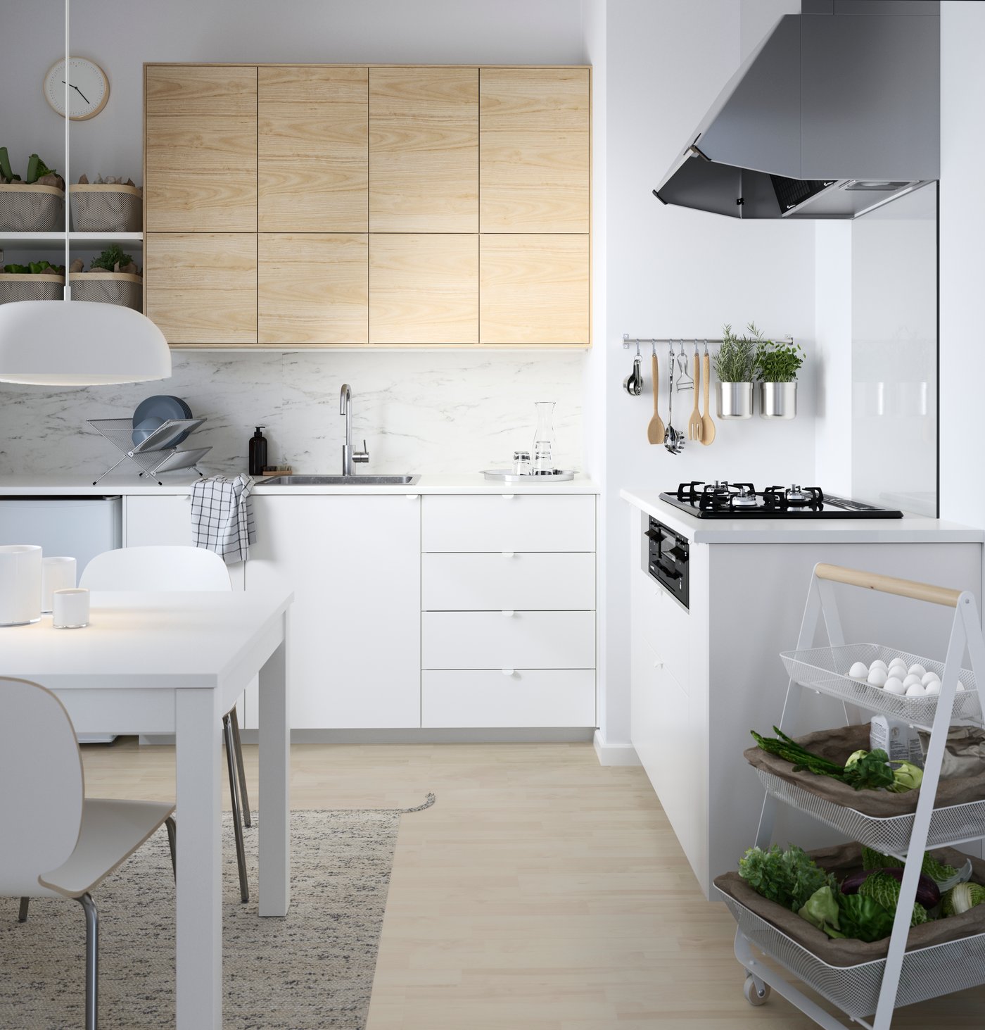 Kuchyně IKEA ve skanidnávském stylu