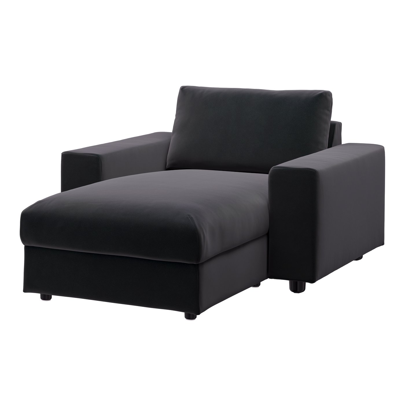 IKEA VIMLE schäslong, djuparp/mörkgrå med breda armstöd