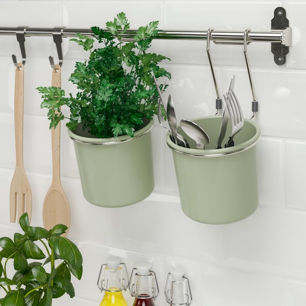 A green/nickel-plated HULTARP container