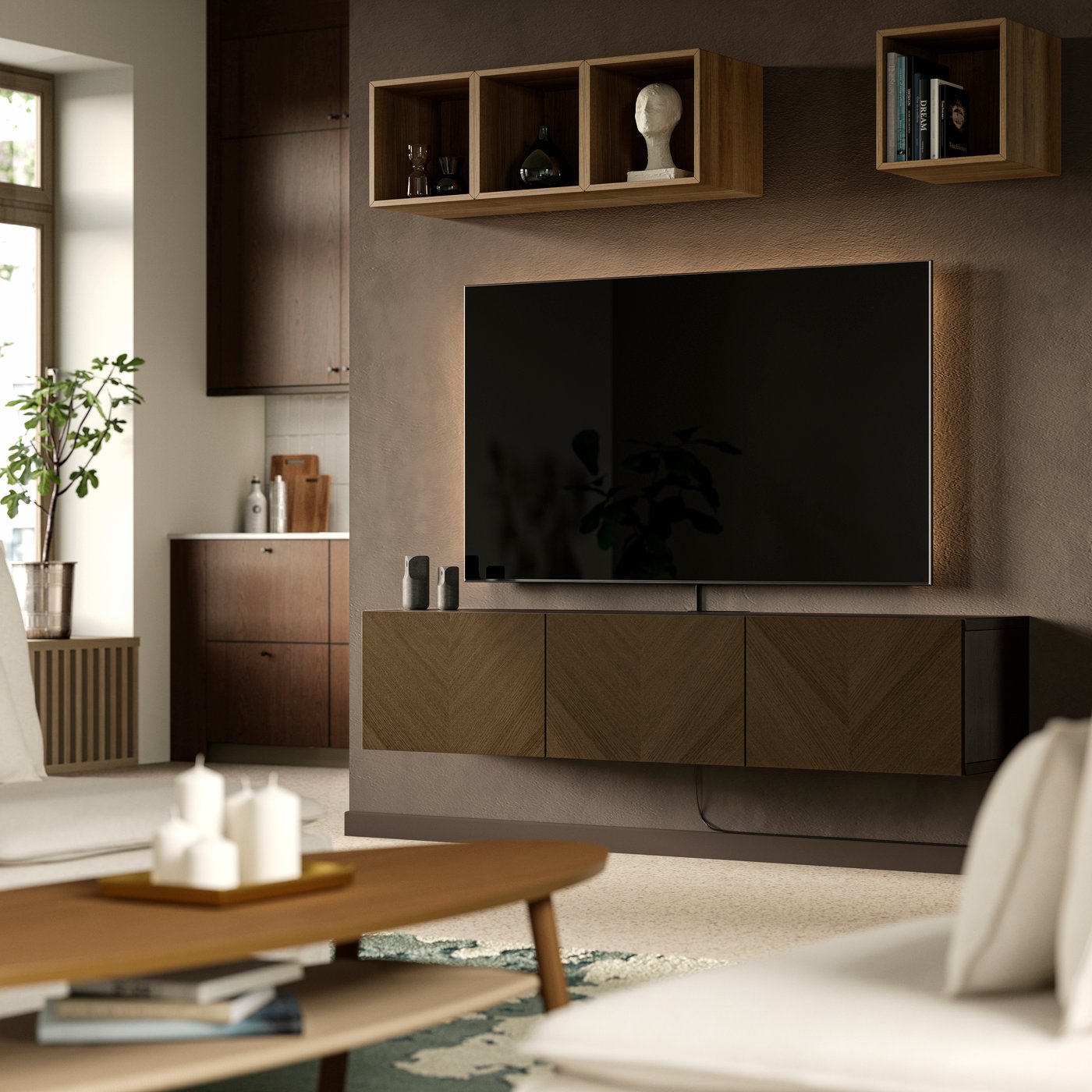 Mueble para televisor con almacenameinto BESTA 