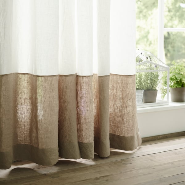 A natural colour AINA fabric in the living room