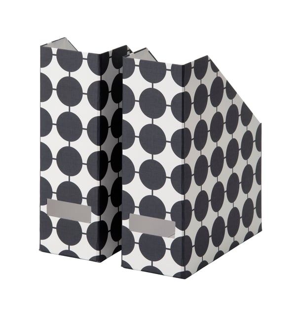A white black/dotted TJENA magazine file in the NA