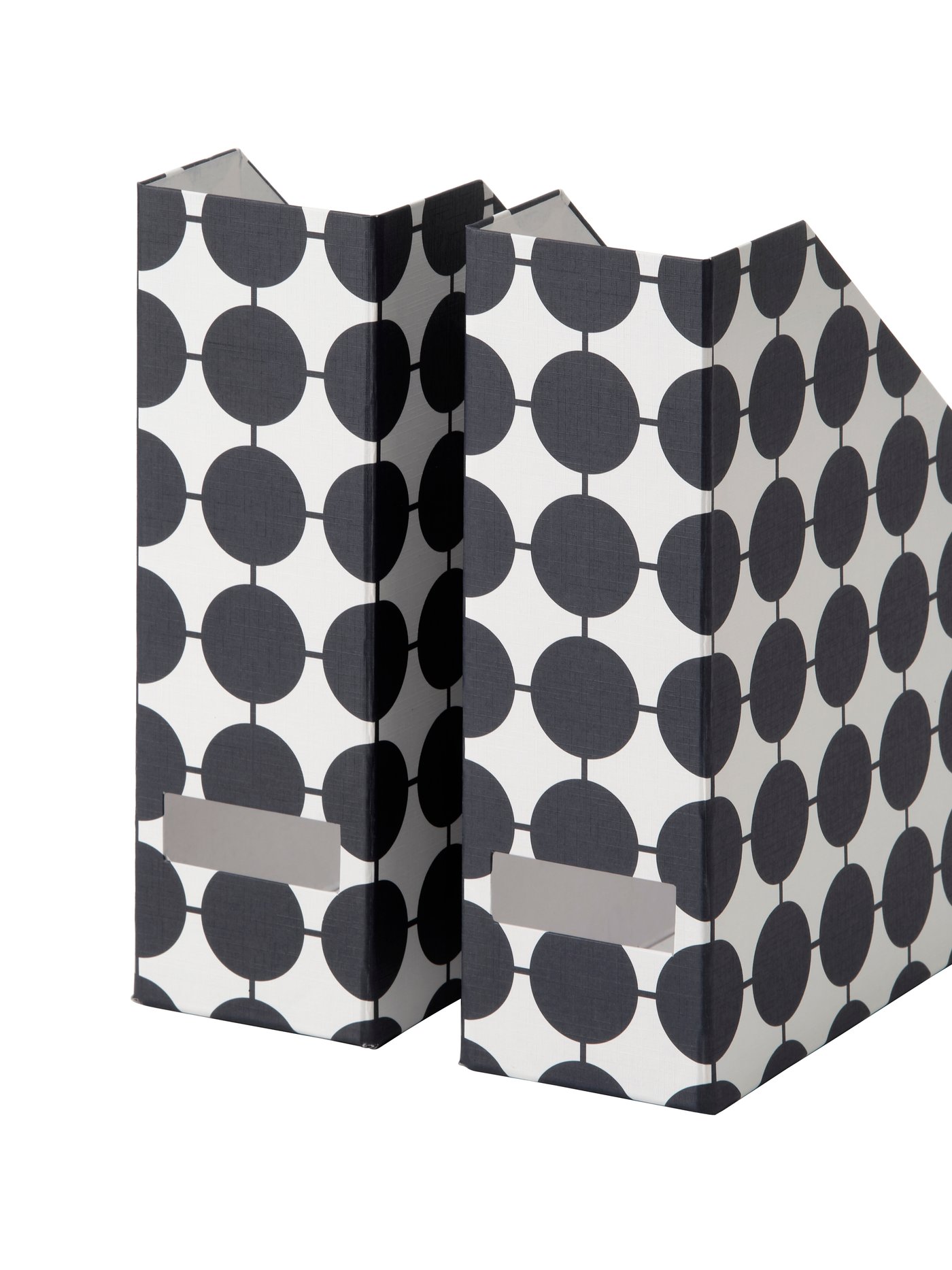 A white black/dotted TJENA magazine file