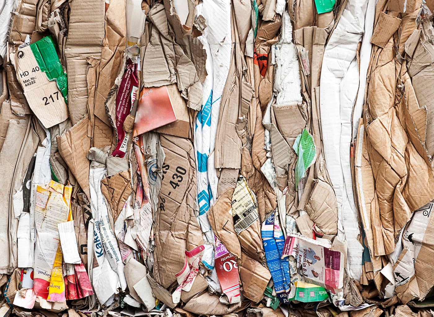 A collection of cardboard sheets.