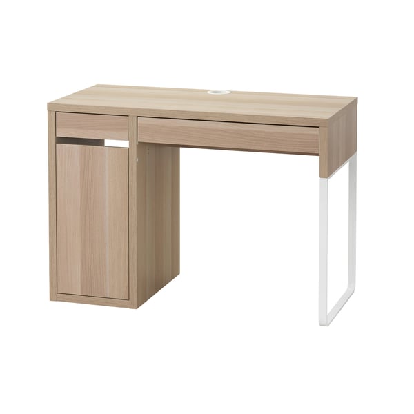 MICKE ミッケ デスク, ホワイトステインオーク調