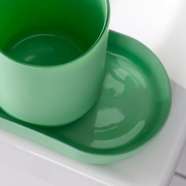 Set de baño de 3 piezas GANSJÖN verde claro