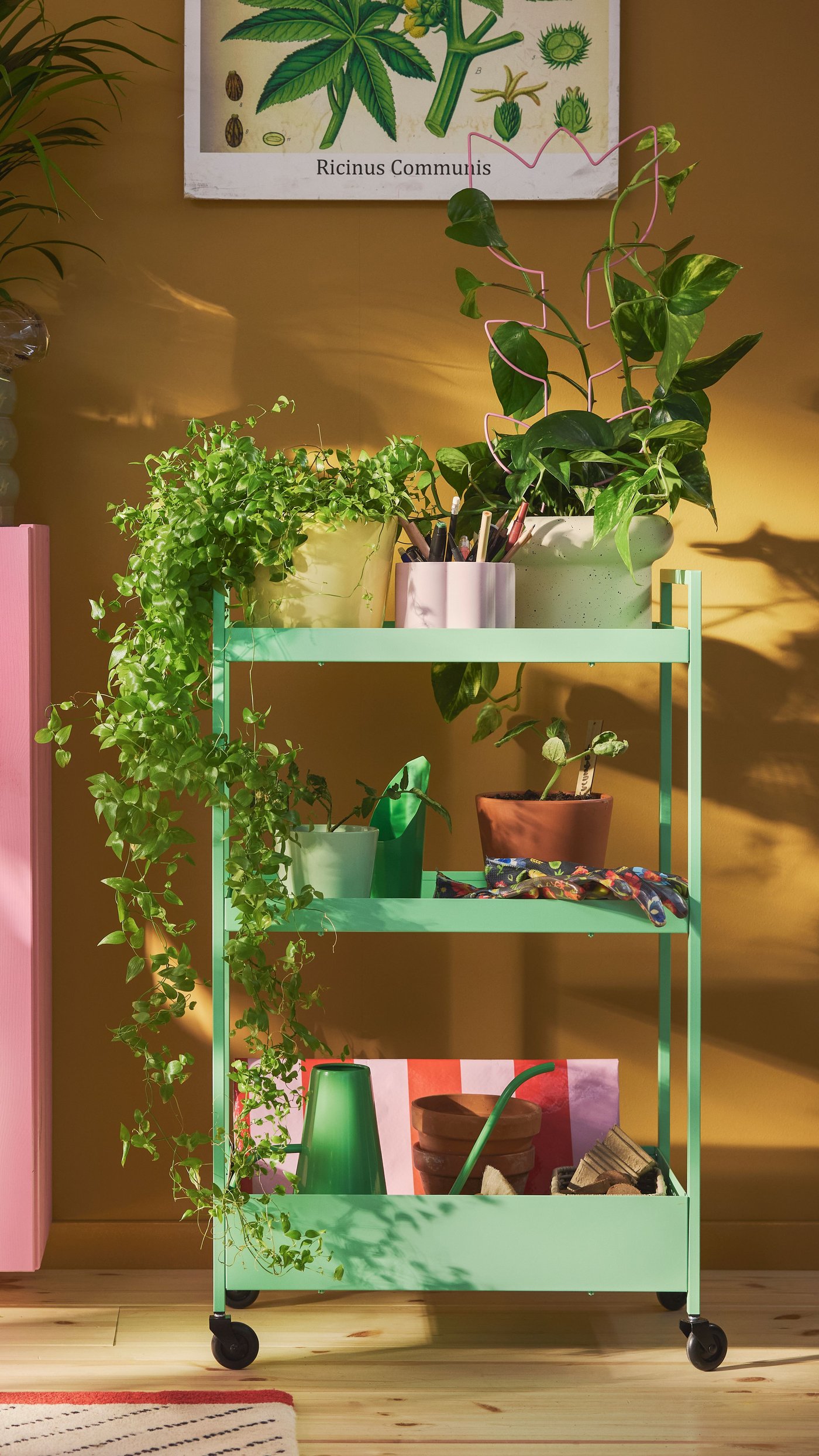An off-white DOFTRIPS plant pot in the dining room