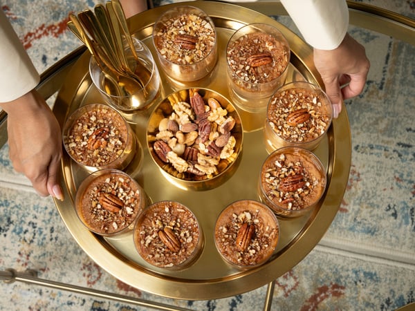 A brass-colour STOCKHOLM 2025 bowl and dish