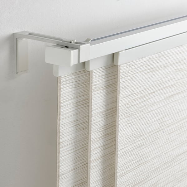 An included ceiling fittings/white VIDGA triple track rail