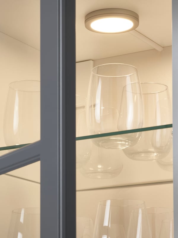 A dimmable aluminium-colour MITTLED LED spotlight