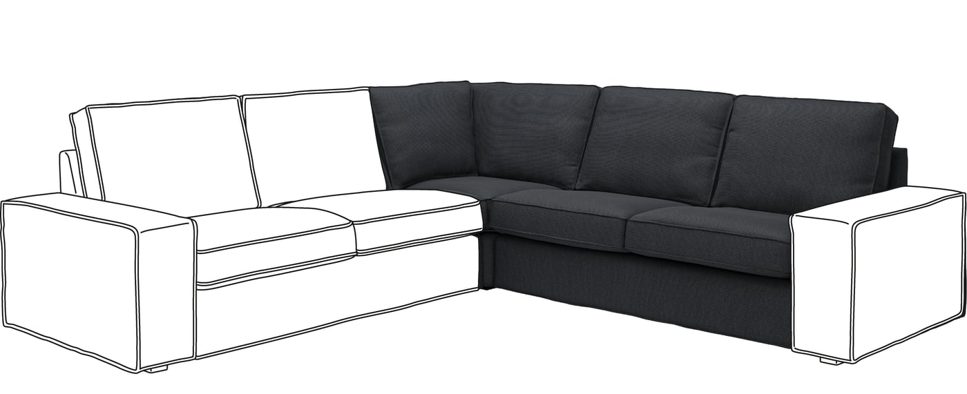IKEA KIVIK hörnsektion, tresund antracit