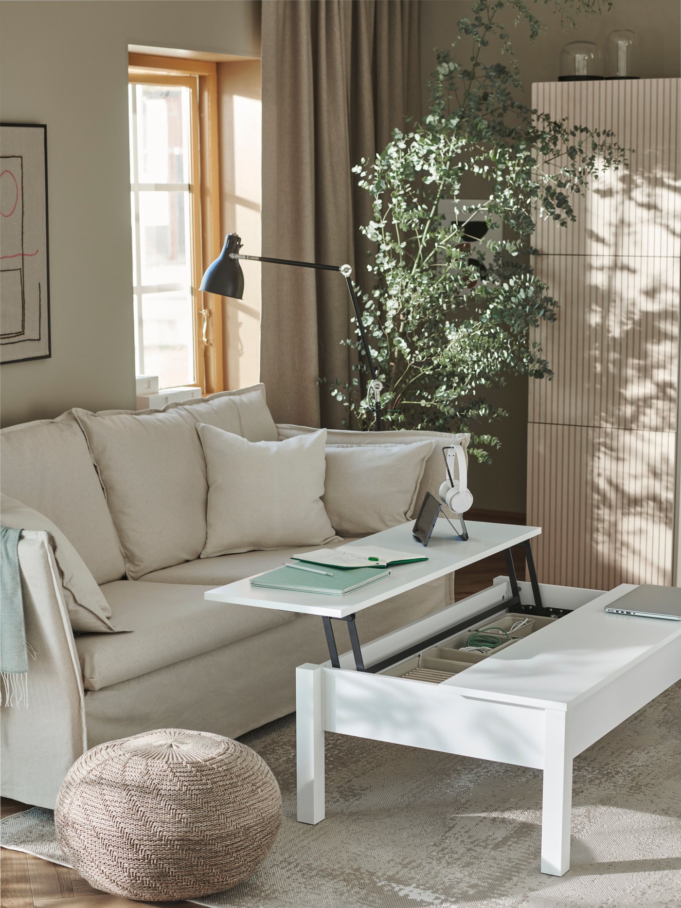 A white TRULSTORP coffee table