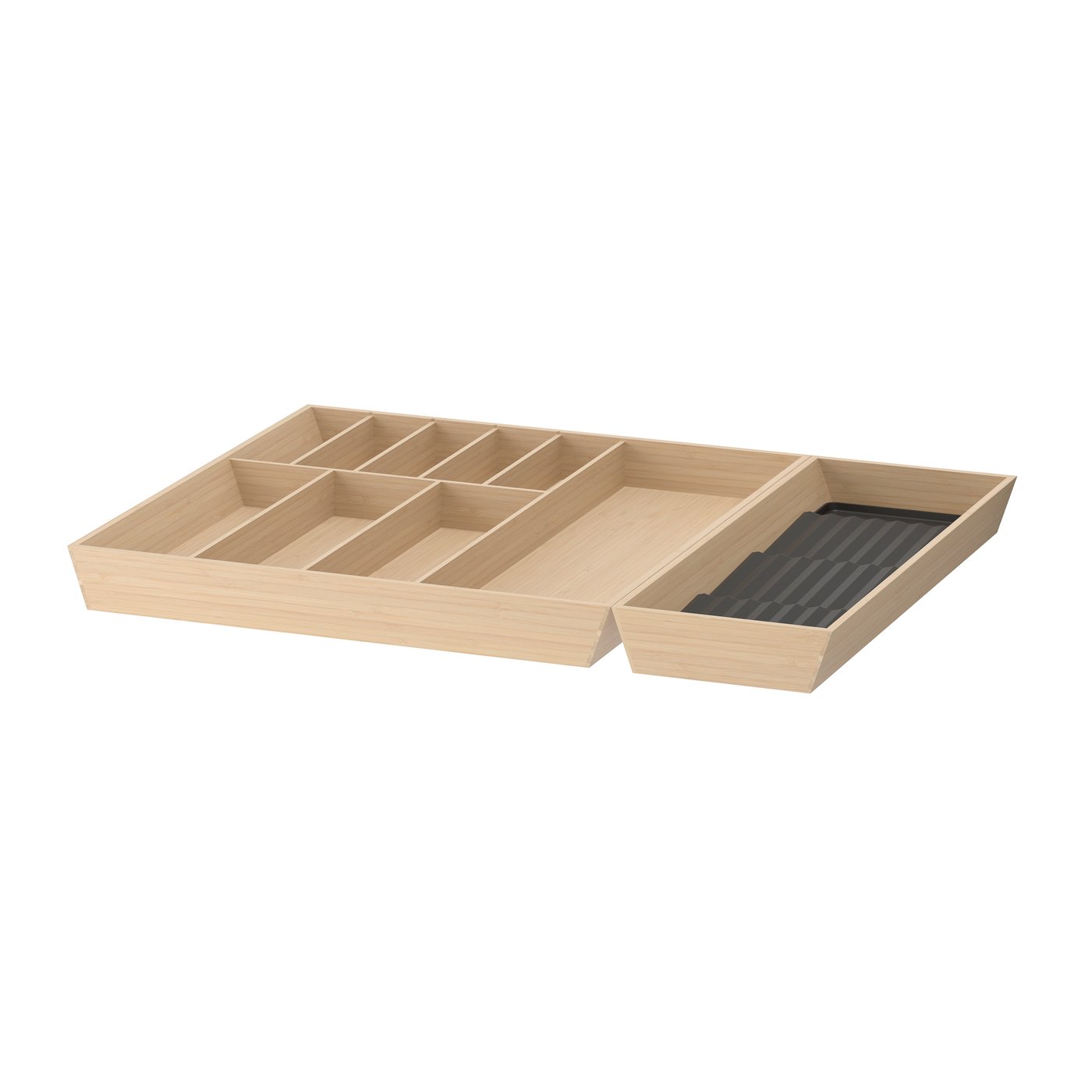 IKEA UPPDATERA besticklåda/låda med kryddfack, ljus bambu, 72x50 cm