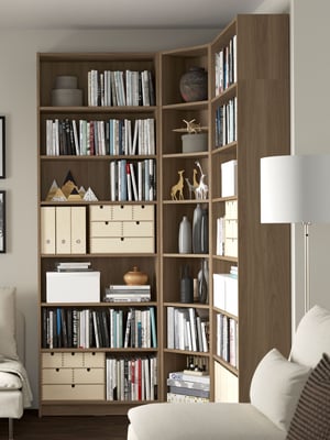 An oak effect BILLY bookcase