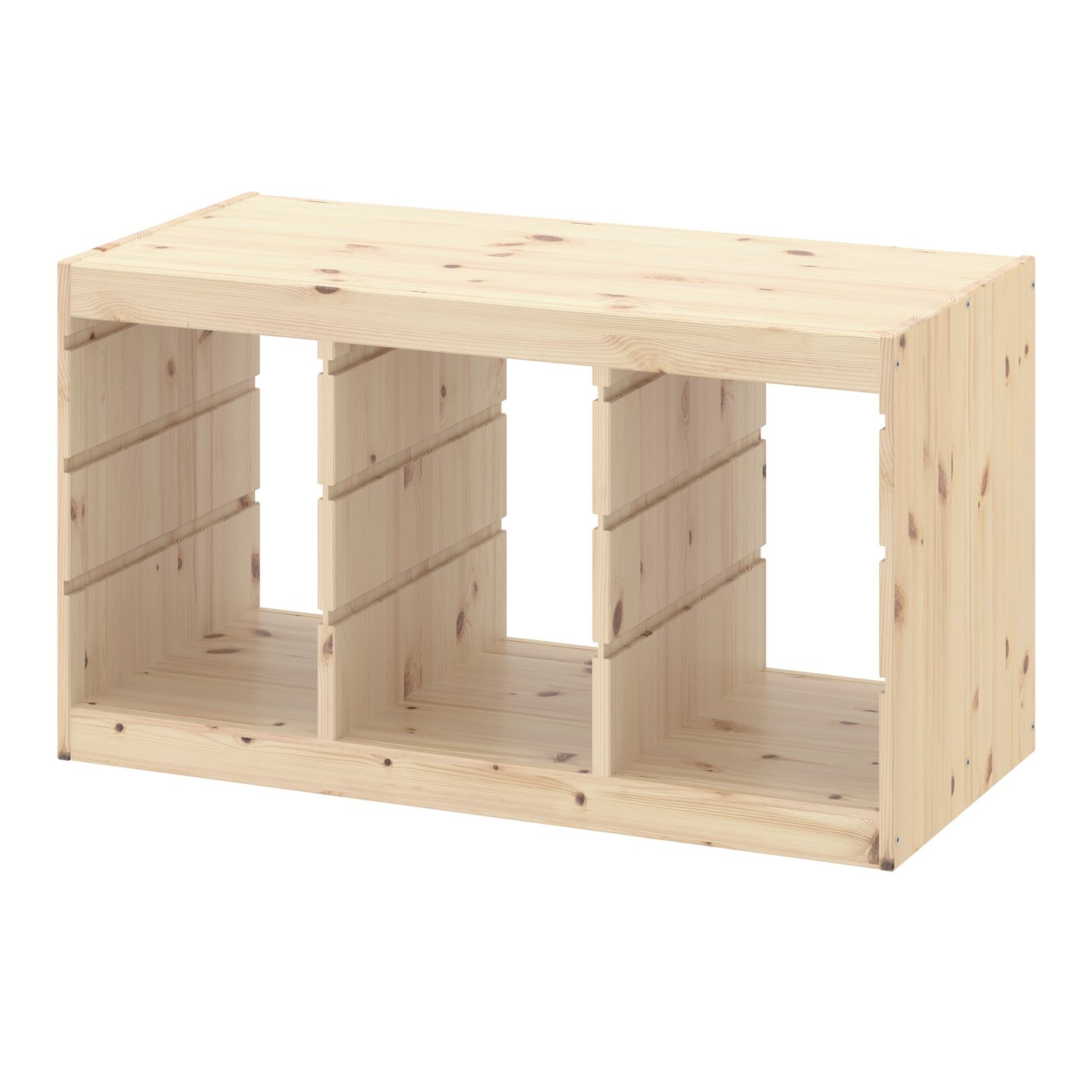 A light white stained pine TROFAST frame