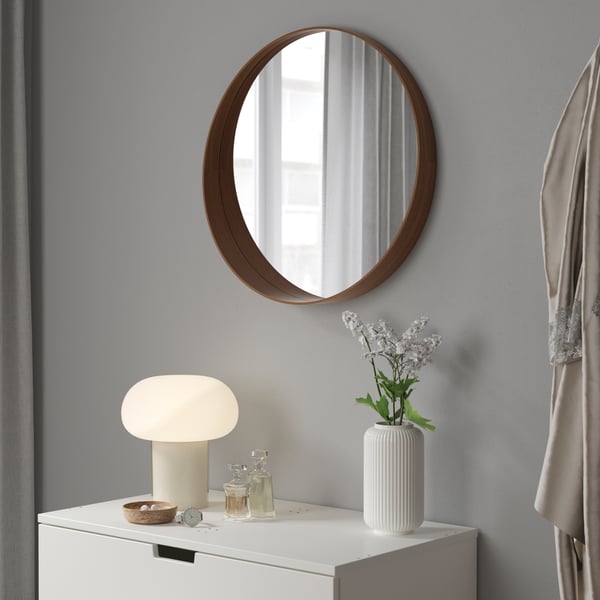 A walnut veneer STOCKHOLM mirror