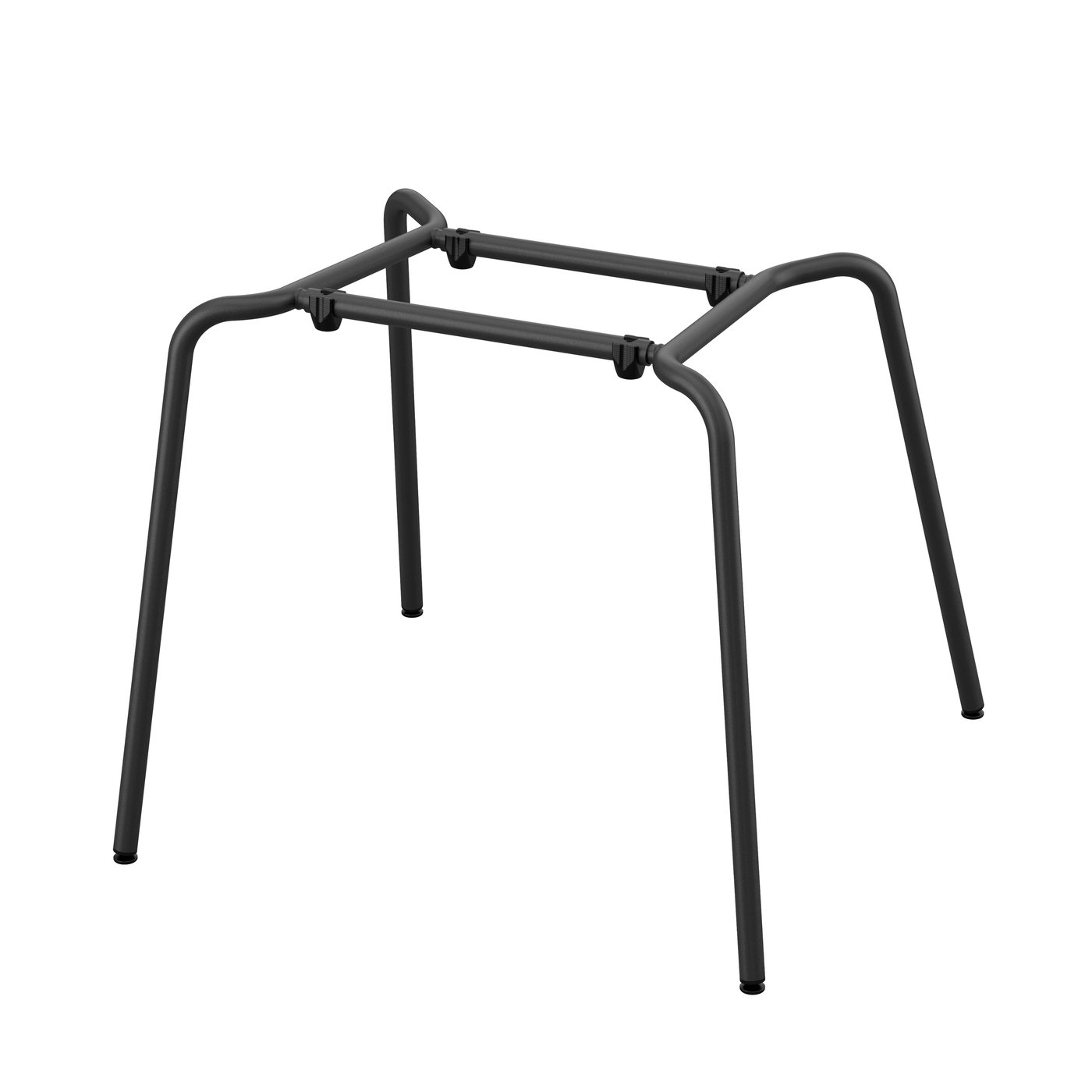 IKEA SKÅLSTA stolsunderrede, rörformad metall/svartgrå