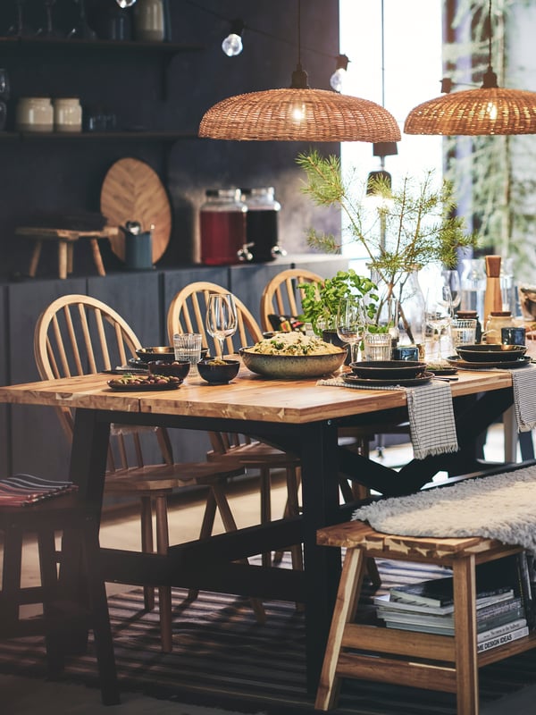 Tabouret noir BEKVÄM