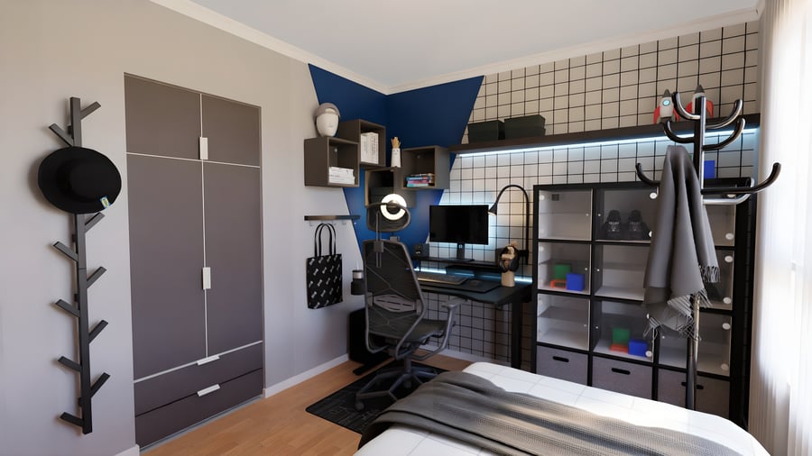 Interior design project: functional gaming room - IKEA