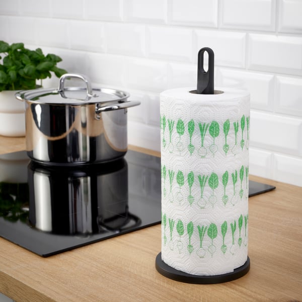 An anthracite FAMILJ kitchen roll holder