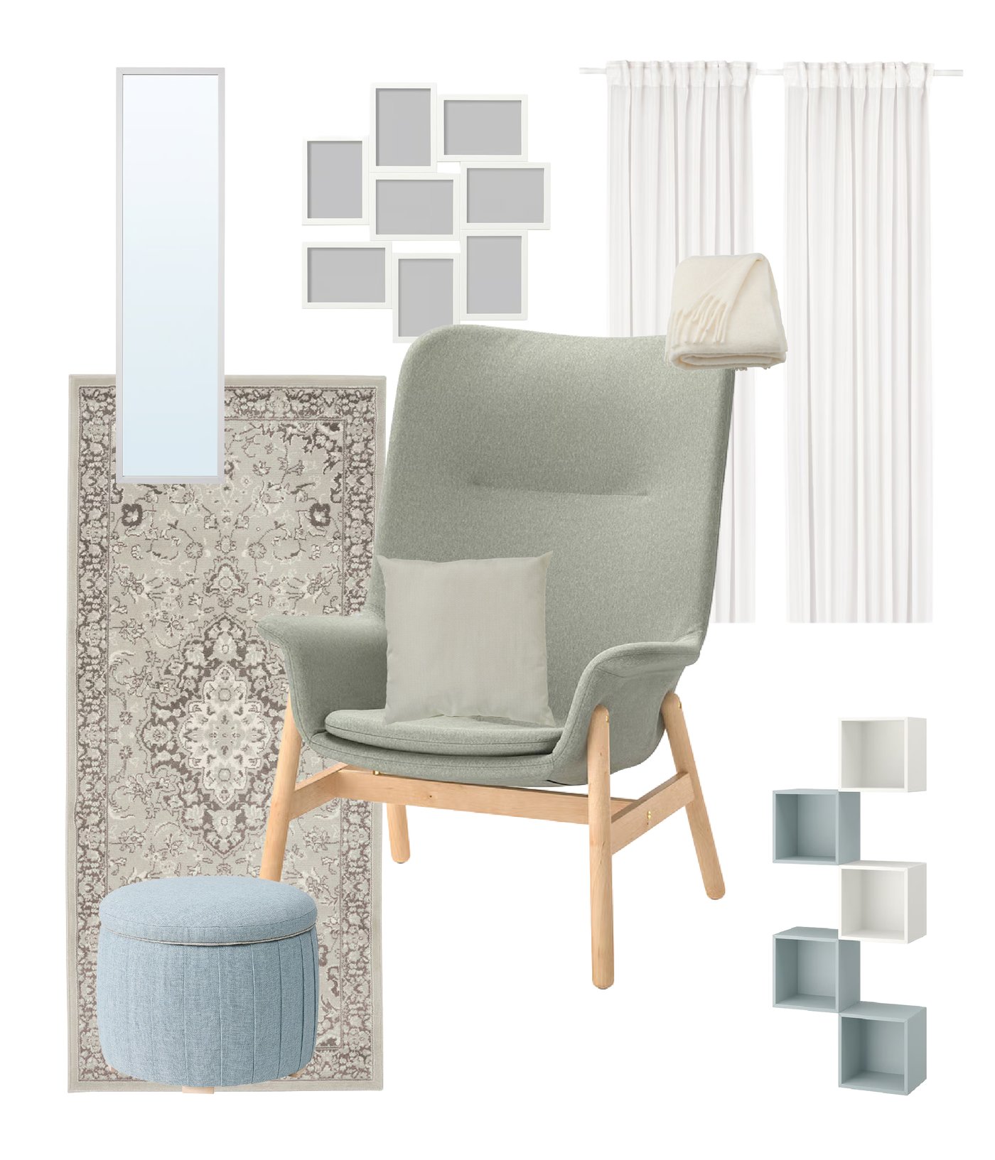 An off-white KLIPPOXEL throw VEDBO ART,50494259