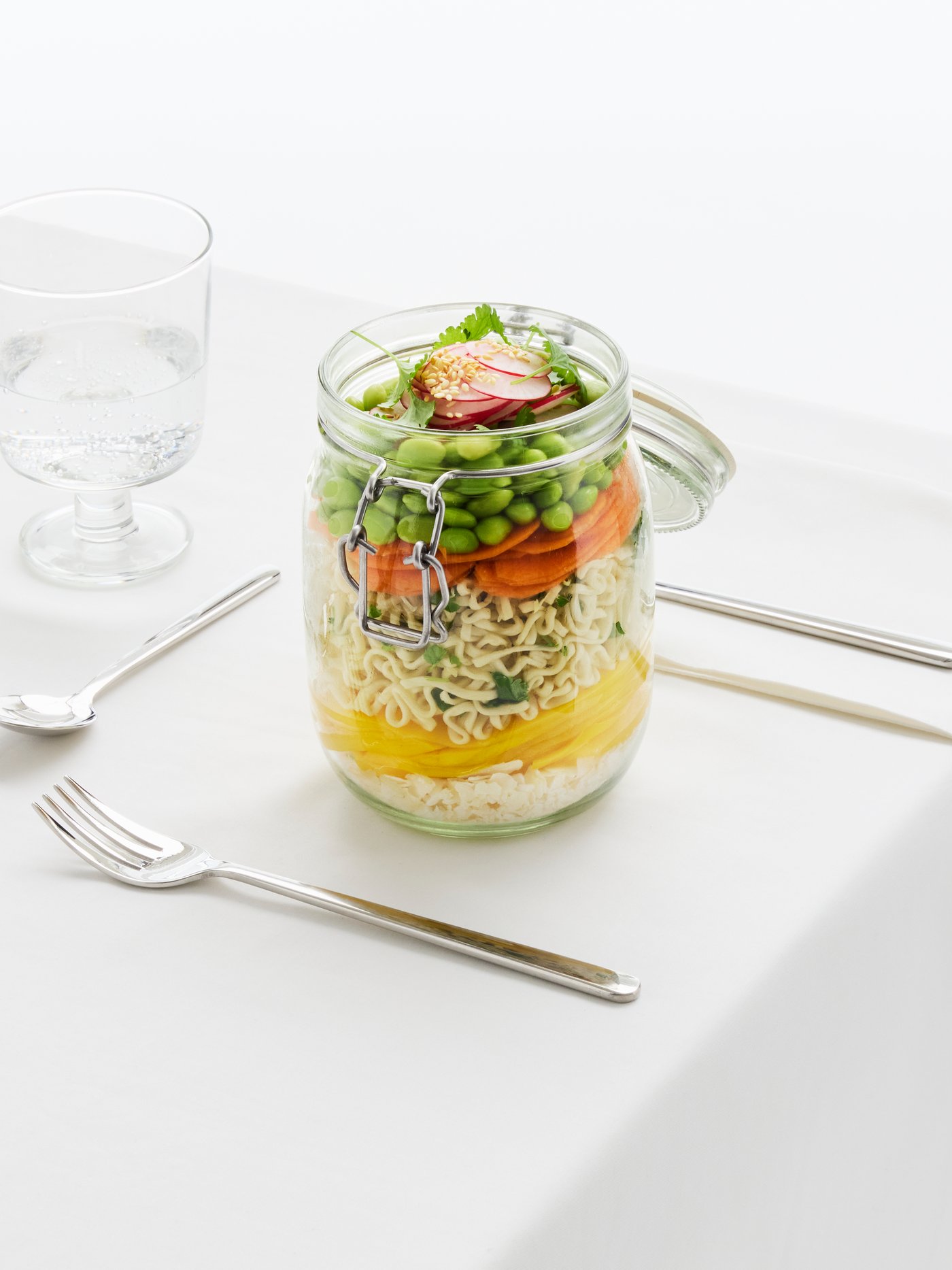 A stainless steel LÖFTESRIK 24-piece cutlery set in the dining room