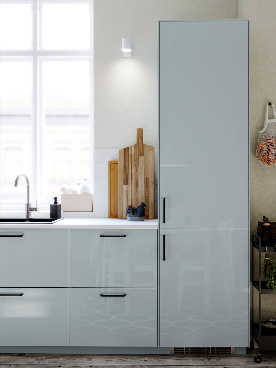Façade De Tiroir IKEA KALLARP – Gris Clair-bleu Brillant – 40x20 Cm – Neuve – Fabriquée En Italie