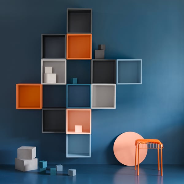 A dark grey EKET cabinet
