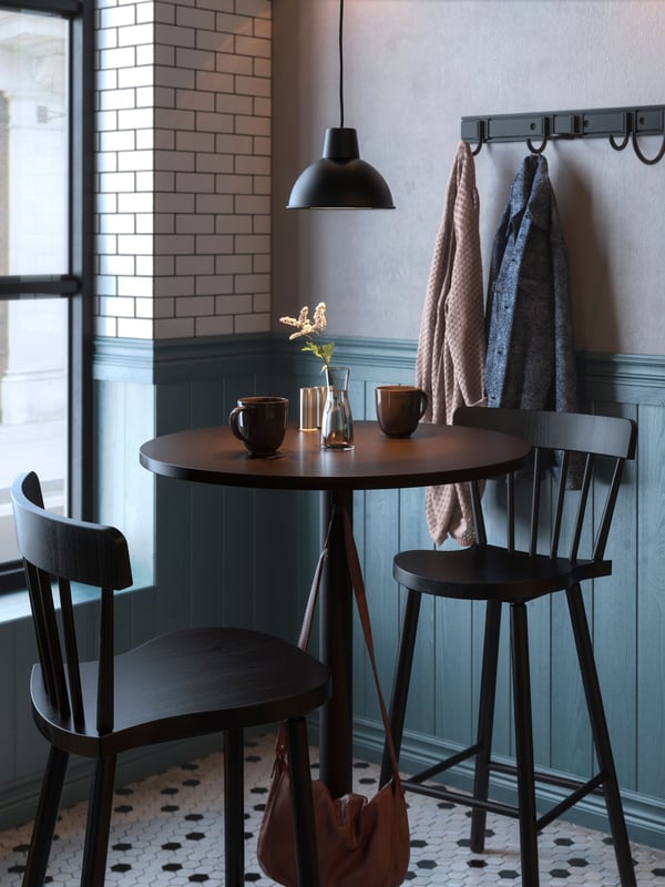 An anthracite/anthracite STENSELE bar table