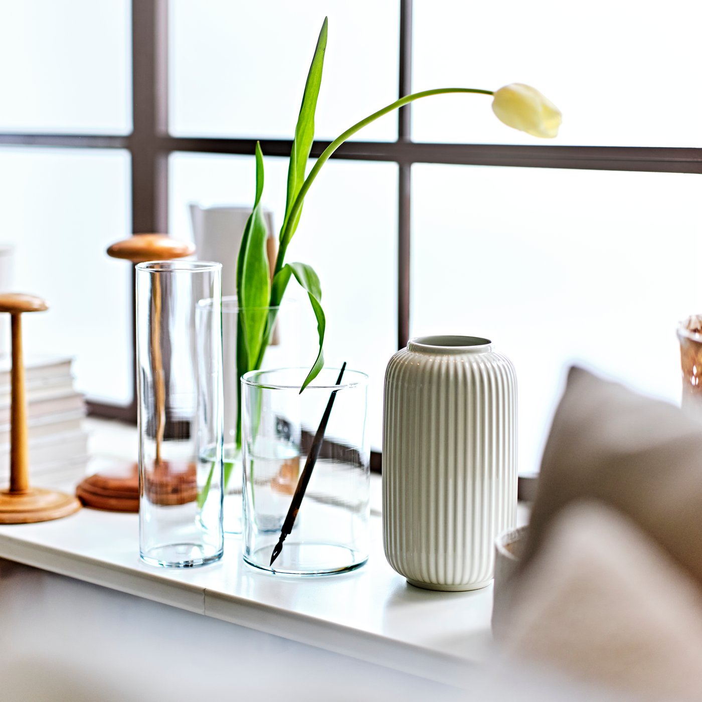 A clear glass VARMBLIXT glass