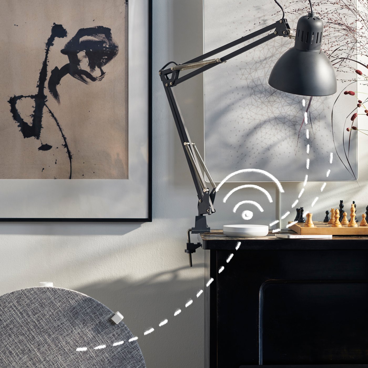 A white/smart STARKVIND air purifier