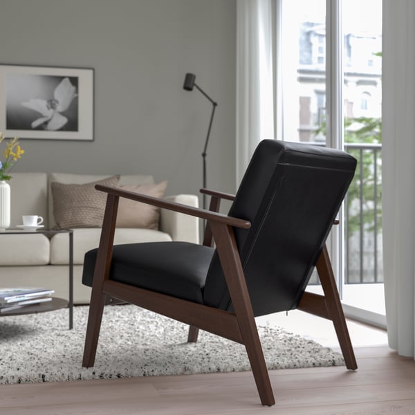 A Jonsbyn black EKENÄSET armchair