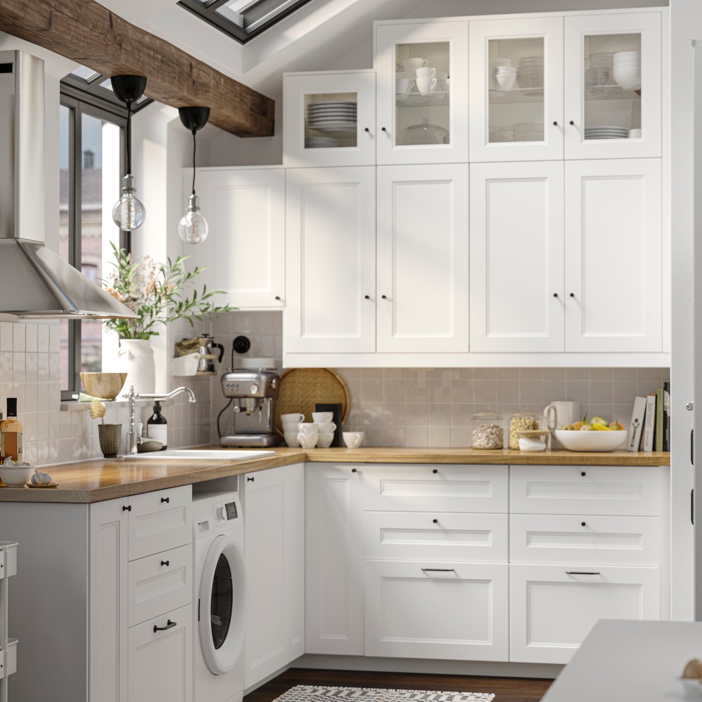 An oak/veneer MÖLLEKULLA worktop