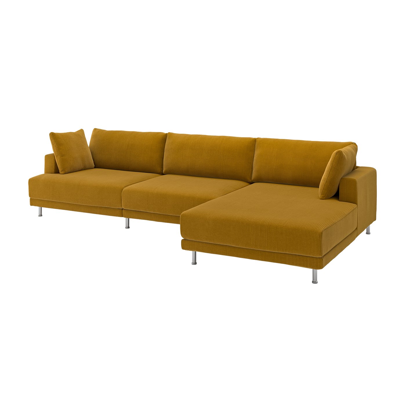 IKEA UPPÅKRA 4,5-sitsig modulsoffa, med schäslong, höger/samsala gulbrun